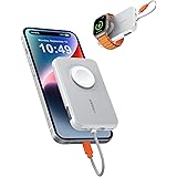 VEGERモバイルバッテリー 軽量 小型 内蔵iOSケーブル モバイル・バッテリー5000mAh PD Type-C20W出力/入力急速充電 薄型超小[薄さ16mm] 3ポート 携帯充電器Apple Watchの充電器PSE認証済 LEDディスプレイ