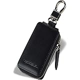 [VISOUL] スマートキーケース 本革 イタリア革 カバー型 キーホルダー 牛革 メンズ スマートキー 車 キーカバー (A型上下開け)