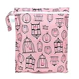 Bumkins Waterproof Zippered Wet Bag, Pink Tweet by Bumkins [並行輸入品]