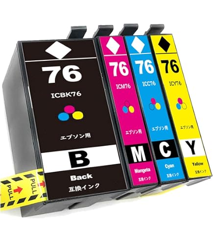 Amazon.co.jp: エプソン(Epson)用 IC4CL76 IC76 互換インク