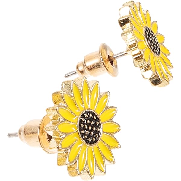 Amazon.co.jp: 【TAKE-UP】[ 誕生花ジュエリー] 8月ヒマワリピアス
