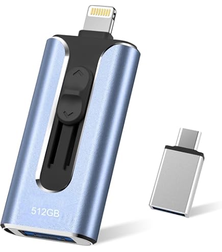 ThePhotoStick Omni 128GB - Veilige back-up en overdracht | Digitale bestandsorganisatie | USB- en multipoortverbinding voor telefoons, tablets en computers | Draagbare externe opslag