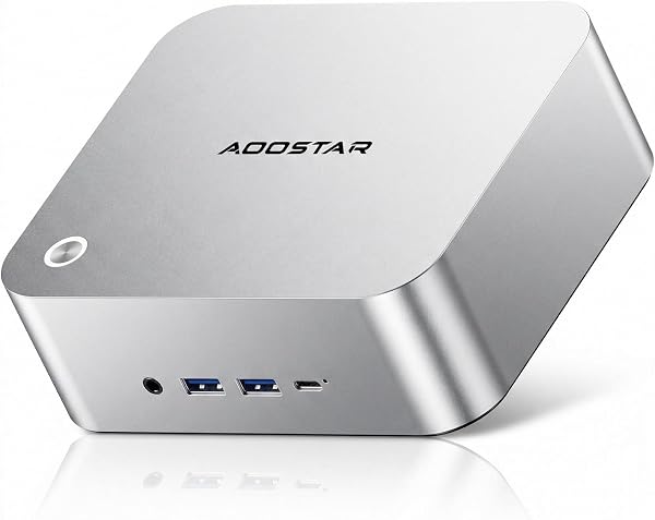 AOOSTAR MACOミニPC Ryzen 7 PRO 6850H (7640HS/6800Hより高性能) 24GB RAM 1TB SSD,8C/16T, 最大 4.7GHz、Mini PCはUSB4 x2台、デュアル2.5G LAN、Oculink、USB x4、4画面表示対応、指紋ロック解除 (PRO 6850H 24GB+1TB) - 1