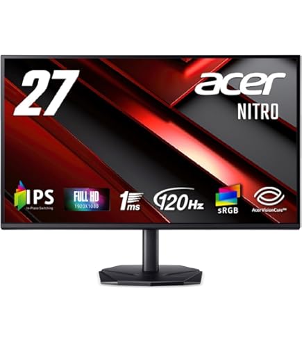 Amazon.co.jp: Acer モニター 27インチ IPS フルHD 非光沢 120Hz 1ms