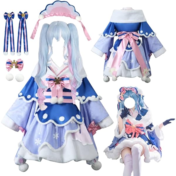 Amazon.co.jp: [YYSMUPILE] 初音ミク 雪ミク 2024 コスプレ衣装 頭飾り