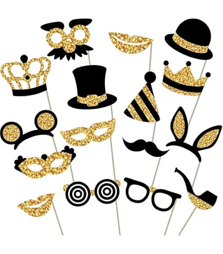 Amazon.co.jp: 【ノーブランド品】フォトプロップス31点セット(HAPPY
