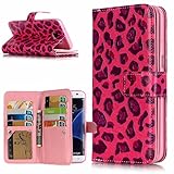 UNEXTATI Galaxy S7 Edge ケース 高品質 PUレザー 手帳型ケース 保護カバー カード収納 液晶保護 防塵 Samsung GalaxyS7 Edge 用 Case Cover 