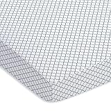 BreathableBaby Deluxe Microfiber Fitted Moroccan Design Crib Sheet, Navy by BreathableBaby