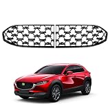 Cartist マツダ 新型 CX-30 DM系 フロントグリル ガーニッシュ CX30 2019年～ 車種専用設計 日本仕様 フロントグリルカバー アクセサリー メッキ加工済み ABS製 簡単取付 耐汚れ 耐摩擦 外装パーツ メーカー直営 2PCSセット (マツダ CX-30 DM系 2WD)