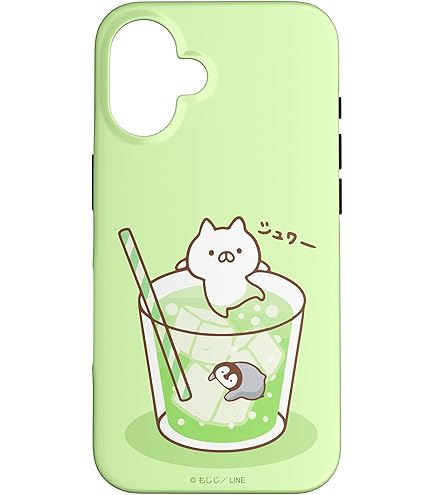 Amazon.co.jp: ねこぺん日和 メロンソーダ スマホケース iPhone