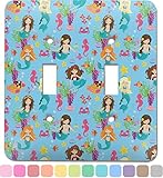 Mermaidsライトスイッチカバー( 2 Toggleプレート) ( Personalized )