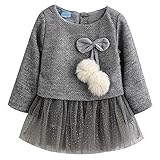 Domybestドレススカート ニットスカート ワンピース 女の子 0-2歳 レース 長袖 花刺繍 2色 パフォーマンス 発表会 結婚式 入園式 花嫁介添人 演奏会 卒業式 七五三