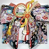 七五三 結び帯315番 3サイズ3色/L(7歳用) 黒