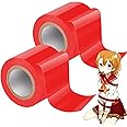 Soxeeh ボンテージテープ 拘束テープ SMグッズ SMテープ 簡単拘束 静電気 調教 非粘着 2個セット 16M仕様(赤)
