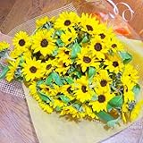 ひまわり100本の花束運気アップサプライズギフトに