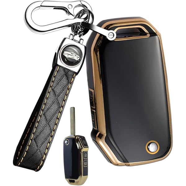 RUNZUIE 2-Pack TPU Key Fob Cover For Kia – Folding Flip Design, 4 Buttons, 2019-2024 Models