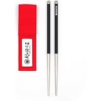 村の鍛冶屋 チタン箸 カトラリー キャンプ 箸 ワンタッチ 20.5cm カトラリーセット キャンプ アウトドア ソロ ソロキャンプ コンパクト チタン製 超軽量 頑丈 バーベキュー キャンプ用品 ケース付 MADE IN JAPAN