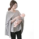 [Xiyaoer] 授乳ケープ ポンチョ 【現役ママ推薦】授乳カバー 授乳ストール 多機能 ポンチョ オシャレ 出産祝い UVカット 助産師が提案  360度安心  授乳カバー 授乳服 伸縮性 ベビーカーカバー