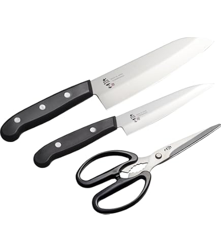 Amazon｜EM-072 燕三 ステンレス包丁 & キッチンハサミ4点セット｜包丁