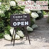 オープン＆クローズ OPEN&CLOSE STAND 折りたたみ式 アイアン スタンド看板 両面パネル看板 案内板 サインボード 店舗 ディスプレイ 店舗什器 おしゃれ 営業案内 アンティーク調 レト