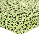 Carter's Cotton Fitted Crib Sheet, Monkey/Brown/Green by Carter's