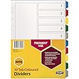 Marbig 35020 Dividers PP A4 Coloured 10 Tab White