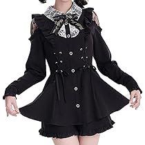 地雷 ゴスロリ 十字架 クロス レースアップ リボン セットアップ 姫袖 ❤︎ Amazon.co.jp: [Jundakara] 地雷系 ワンピース レディース
