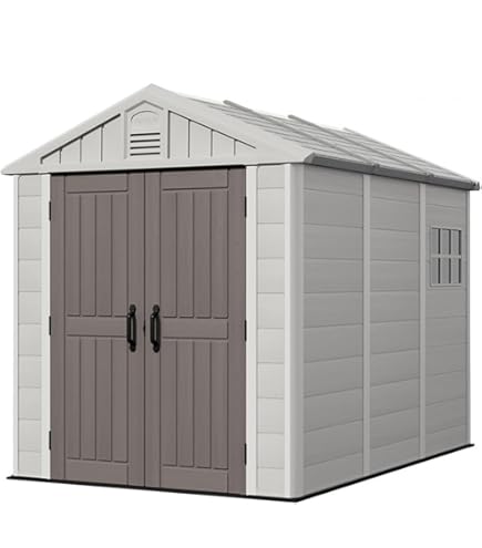 Amazon | 物置 屋外 戸外収納庫 スチール 幅236*奥行き303*高190