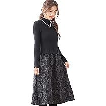 【新品タグ付き✨️】エムアンドキョウコ 長袖ワンピース 花柄 異素材 ジャガード織 M.&KYOKO（エムアンドキョウコ） – Tag – satoseni online store