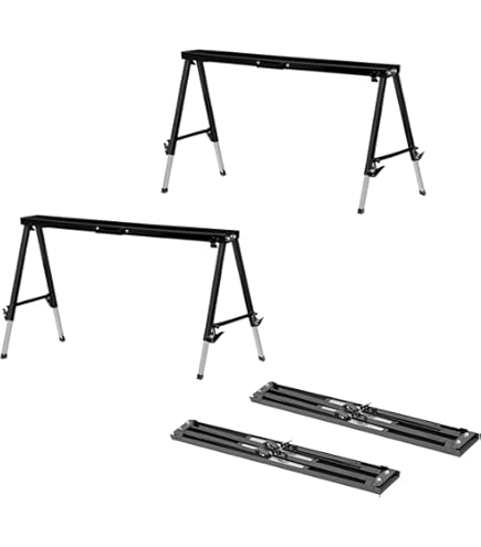 Amazon.co.jp: KIKAIYA ソーホース 2台セット 折りたたみ 作業台 荷重