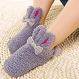 Ligangam キッズ靴下 ソックス ミドル丈 靴下 ミドルソックス 滑り止め 子供 赤ちゃん ３D立体 ウサギ お姫様 蝶結び もこもこ ベビー 幼児用 男の子 女の子 暖かい ガールズ ボーイズ