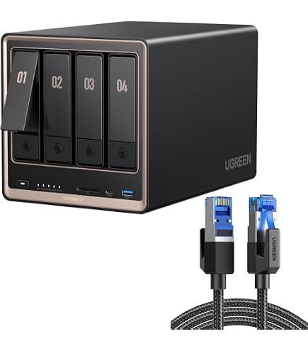 Amazon.co.jp: UGREEN NASync DXP4800 GT 4ベイNASバンドル、1M USB