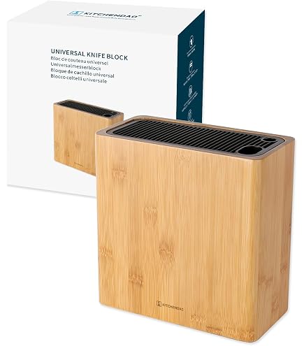 Amazon｜WMF Deluxe Bamboo Knife Storage Block (Without Knives