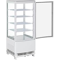 Amazon | Hijiru 4面ガラス冷蔵ショーケース100L/ホワイト