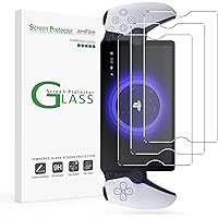amFilm 3 Pack Tempered Glass Screen Protector for PlayStation Portal Remote Player 8 inch - PlayStation 5 with Easy Installat