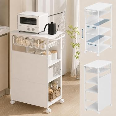 お洒落で機能的なキッチン収納＆作業スペース　ワゴン　ラック Amazon.co.jp 最新リリース: キッチンワゴン・アイランド の新着