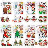 CCINEE クリスマス シール ステッカー 8スタイル/24シート Xmas クリスマス飾り ギフトシール クリスマスツリー 防水 サンタ 雪だるま プレゼント かわいい