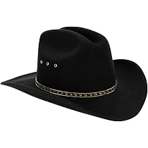 Faux Felt Wide Brim Western Cowboy Hat 