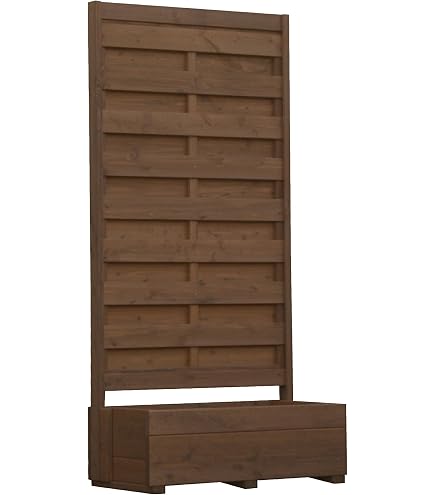 Amazon.co.jp: WOODPRO プランター付きフェンス 高さ180cm×幅88cm×奥行