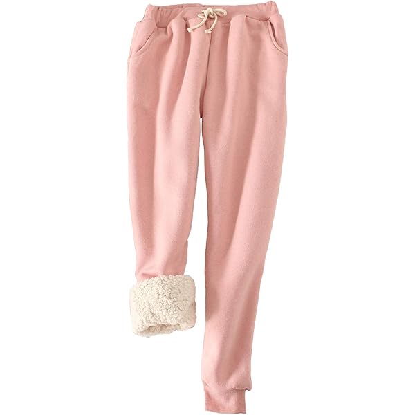 thumbnail image 2 of SANTINY Women's Fleece Lined Joggers Water Resistant High Waisted Thermal Sweatpants Winter Pants Hiking Running Pockets - Product Details 2 of 9