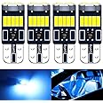 T10 LED ブルー 爆光 4個 ポジションランプ T10 led キャンセラー内蔵 5W 15個4014LED素子 車検対応 12V LED ルームランプ T10 ポジション球 ナンバー灯 (青4個セット)