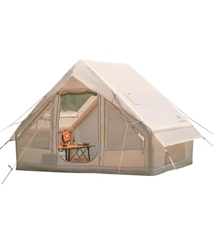Amazon.co.jp: Inflatable Camping Tent with Pump, For 4-6 People