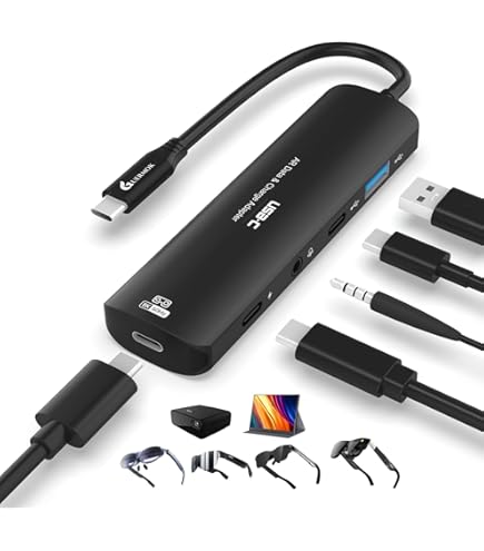 RayNeo HDMI Adapter for iPhone 14 & Earlier with Lightning/HDMI Devices, Built-in Battery & Charge and Play, Supports 1080P@120Hz, 4K@30Hz Video - for Air 3/Air 2 Series AR Glasses(Not Support HDR10 RayNeo HDMI Adapter for iPhone 14 & Earlier with Lightning/HDMI Devices, Built-in Battery & Charge and Play, Supports 1080P@120Hz, 4K@30Hz Video - for Air 3/Air 2 Series AR Glasses(Not Support HDR10