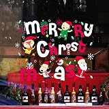 Christmas Tree Santa Claus Wall Stickers Deers Snowman Bells Gifts Removable Xmas Wall Decals Home D
