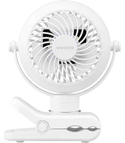 Amazon | 不二貿易 電池式ミニクリップファン ホワイト 86766WH | 不二