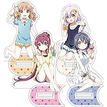 ★未使用品★ ゆるゆり ごらく部 アクリルスタンドセット あかり・京子・結衣・ちなつ ごらく部集合 アクリルスタンド