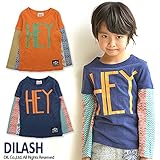 (ディラッシュ) DILASH 秋'15 レイヤード風変わり編みネイティブ柄長袖Tシャツ 80 オレンジ