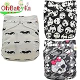Ohbabyka3点セット おむつカバー サイズ調整可 ベビー 赤ちゃん キッズ 布おむつカバー 布オムツカバー 男の子 女の子 かわいい 保育園 入園準備 入園グッズ 入園 準備 布おむつ フリーサ