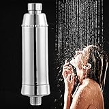 Ruier-tong　シャワー浄水器　お風呂浄水器　高品質　浄水フィルター　カートリッジ付き　錆水　塩素　異物除去　抗菌 　消臭　節水　洗浄　多機能　浴室用　175*50mm　シルバー　