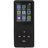MP3 MP4プレーヤー、イヤホンと充電ケーブル付きの1.8インチLCDポータブル音楽プレーヤー、ウォーキングを実行している子供大人向けのMP3音楽プレーヤー、32GBに拡張されたサポート (黒)